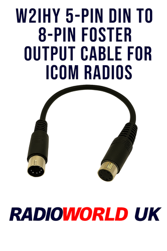 W2IHY 5-Pin DIN to 8-Pin Foster Output Cable for ICOM Radios