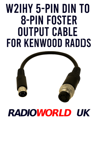 W2IHY 5-Pin DIN to 8-Pin Foster Output Cable for Kenwood Radios