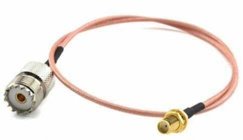 "RG316 50cm coaxial patch lead with SO239 and SMA female connectors"