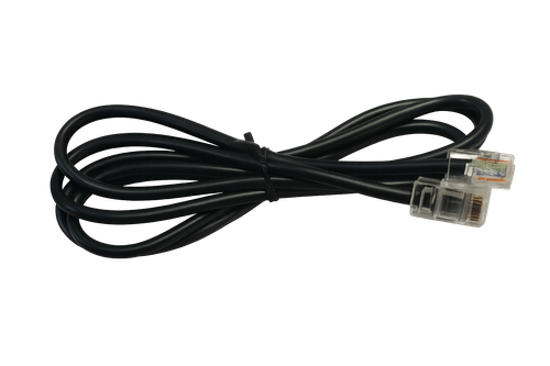 RJ45 connectors coiled neatly on white background – WKL-8M Watson Lead for WM-S to Kenwood modular plug.