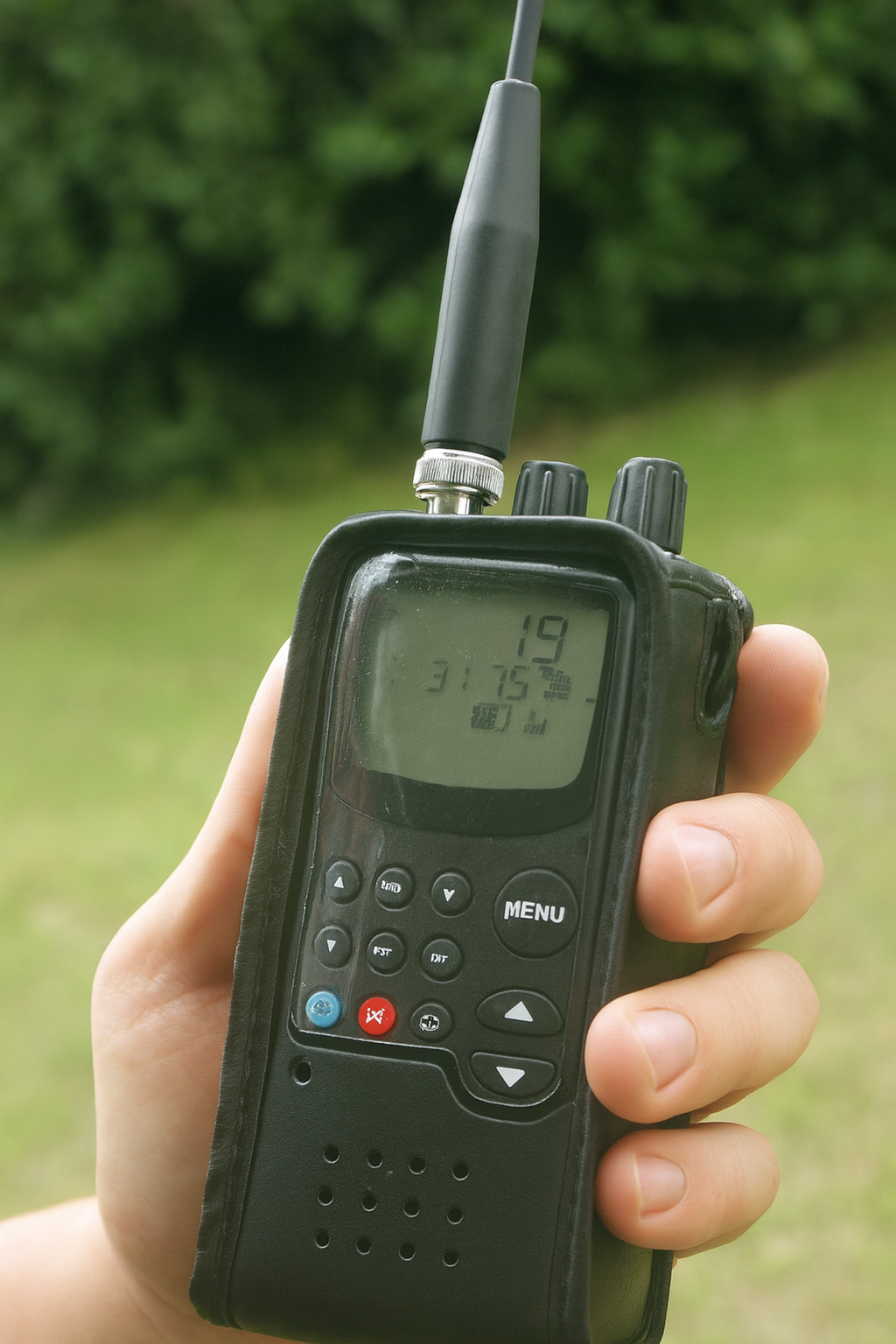 “Intek H-520 handheld CB radio in black leather case – Radioworld UK”
