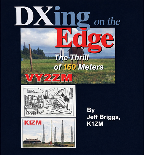 DXing on the Edge book cover – 160m Topband ham radio guide by K1ZM