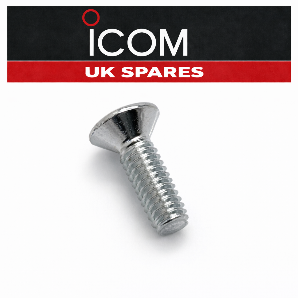 Icom M4X.018 Screw M4 × 12 CR BS MB‑23 for R8500 under ICOM UK SPARES banner