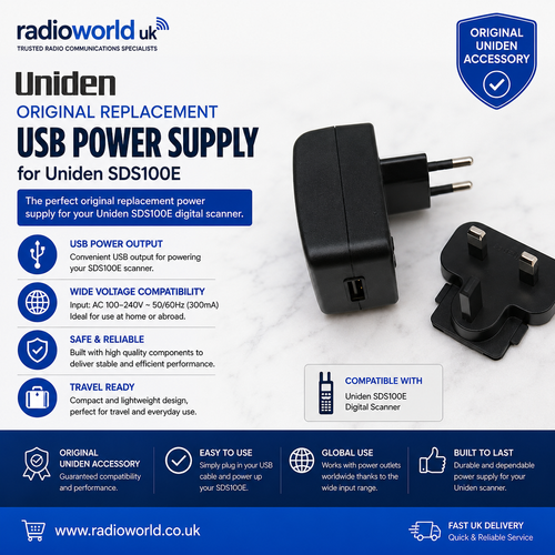 Uniden S008ACM0500200 Original Replacement Power Supply for SDS100E