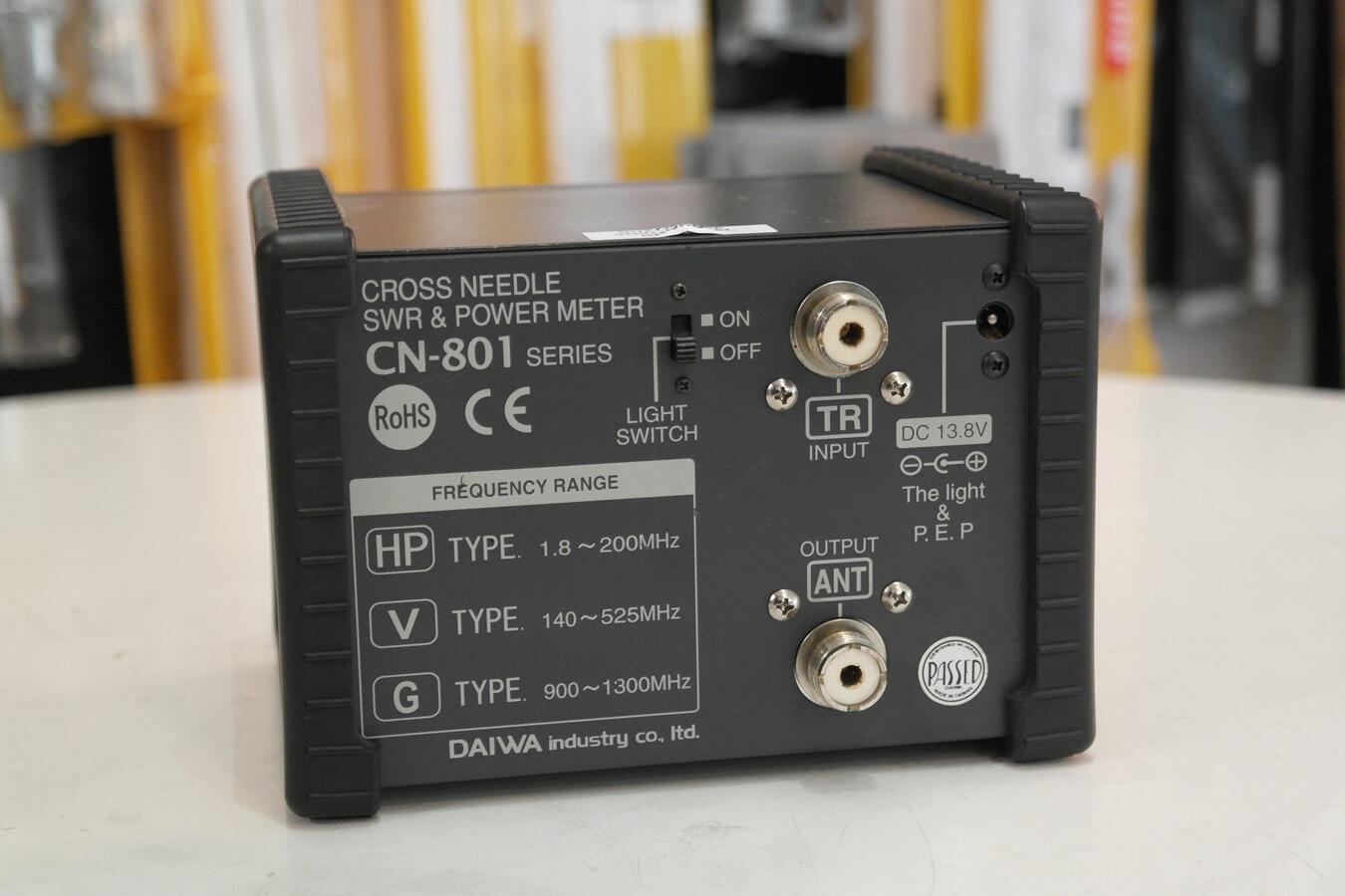 Daiwa CN-801HP SWR meter controls and power range selector