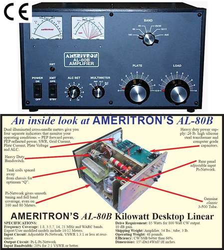 Ameritron al-80bxce 1kw hf linear amplifier