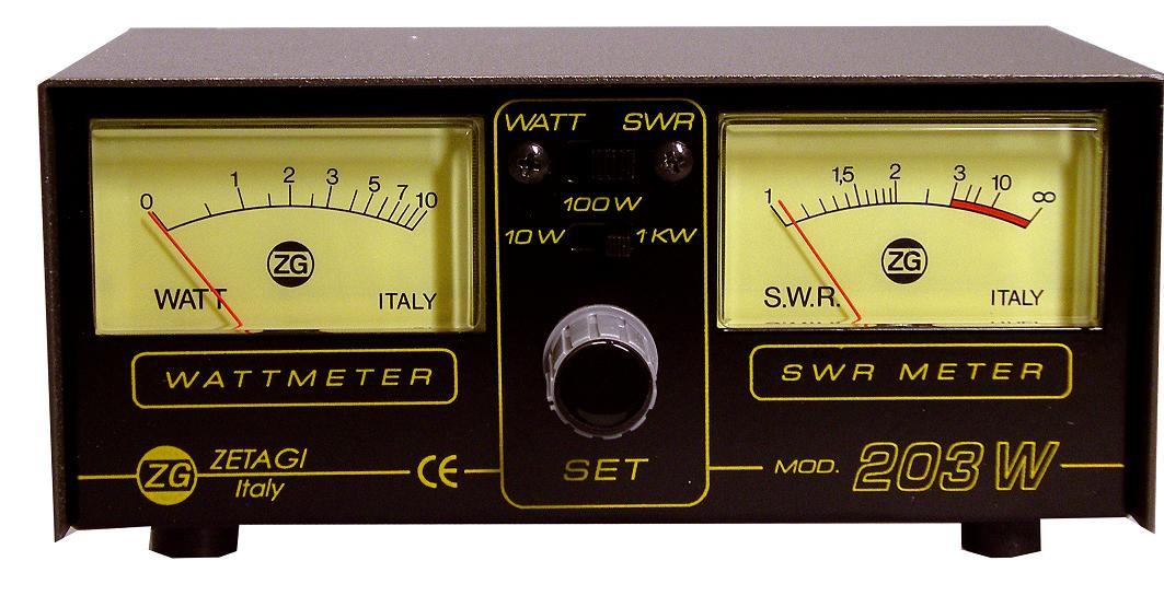 Zetagi 203 SWR and wattage 26-30 MHz,