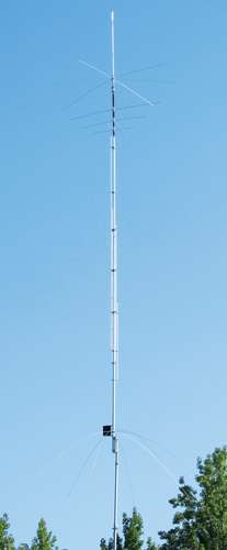 Hygain av-680 multi-band patriot vertical antennas.