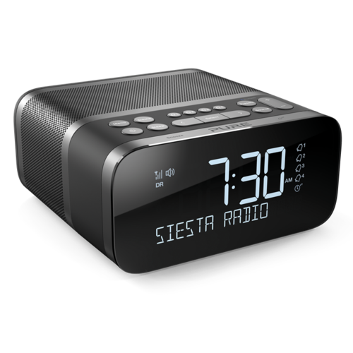 Siesta s6 dab+ and fm alarm clock radio with bluetooth graphite