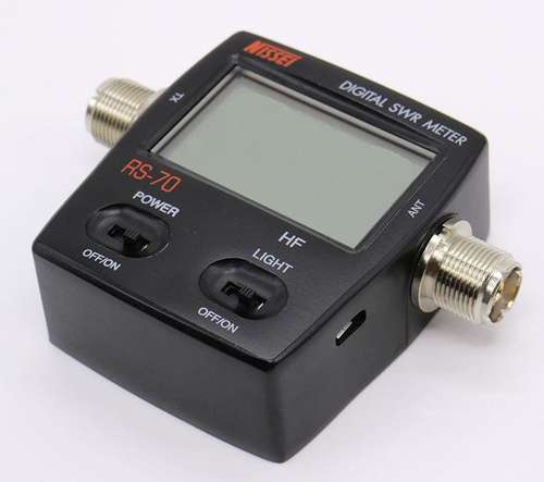 Nissei RS-70 FWD, REV power & SWR meter HF 1.6 - 60 MHz.