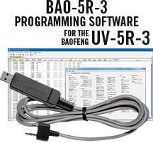 BAO-5R-3 Programming Software and USB-K4Y cable for the Baofeng UV-5R-3 Triband