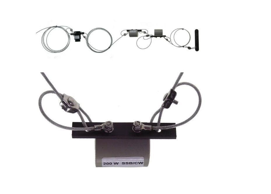 Hari W-210 multiband trapped dipole 10, 15, 20m. is designed to handle up to 200 watts for SSB and CW operations.