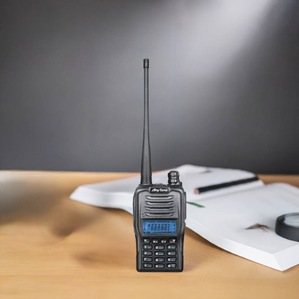 Anytone AT‑288 70MHz portable transceiver with antenna attached – Radioworld UK