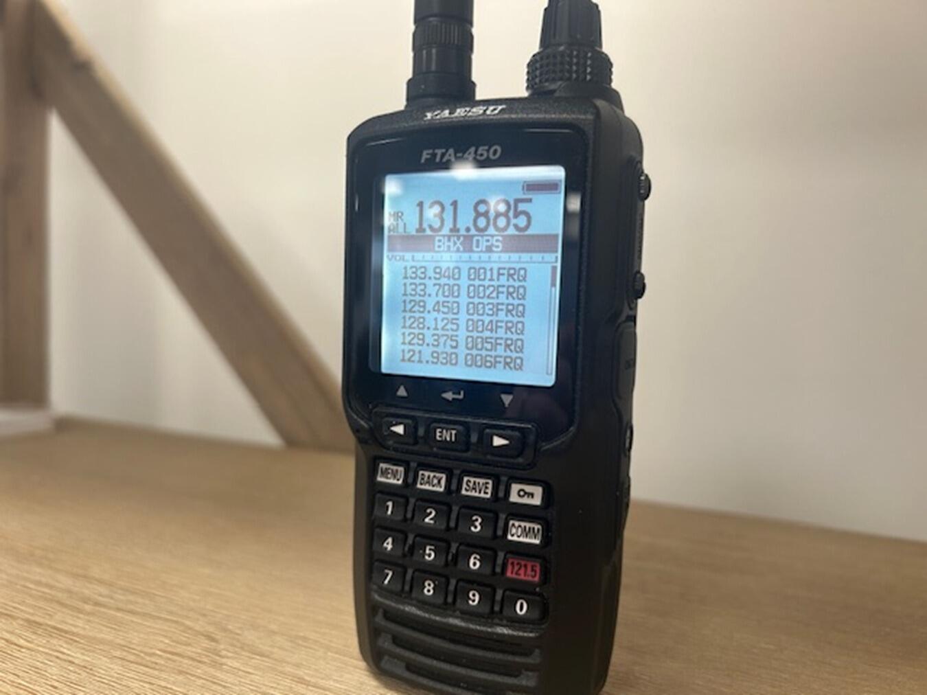 Yaesu FTA-450L Airband Transceiver Front View