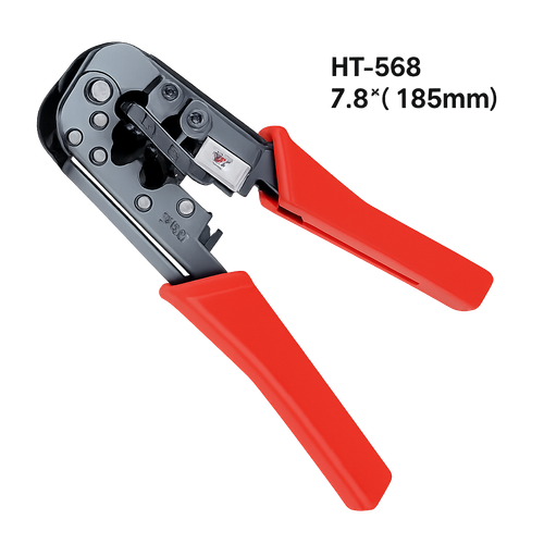 HT‑568 RJ plug crimping tool with red handles - Radioworld UK