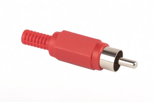 Red In‑Line Phono Plug – Audio Connector