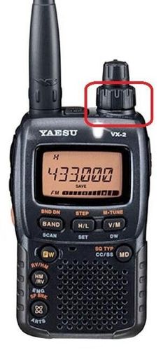 Yaesu VX‑2 replacement select encoder knob RA0504400