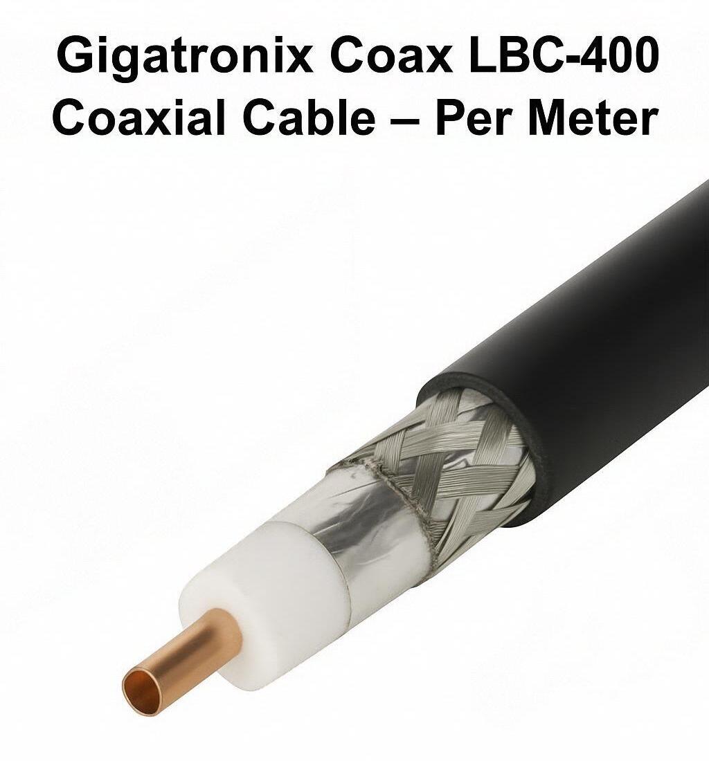 “High‑frequency 50‑ohm coaxial cable for RF and radio use – Gigatronix LBC‑400”