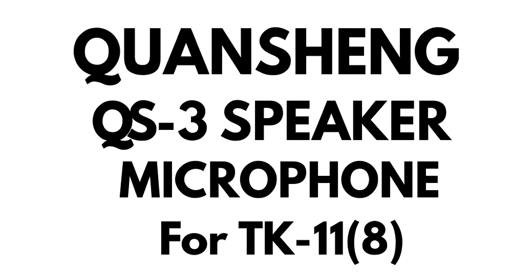 QUANSHENG speaker mic with PTT button and reinforced cable for TK‑11(8), branded for Radioworld UK