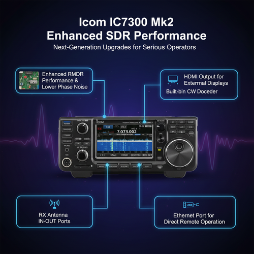 Icom IC‑7300MK2 HF/50/70 MHz Transceiver