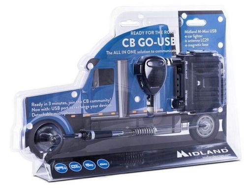 Midland CB‑GO mobile CB pack with M‑MINI USB and magnetic antenna – Radioworld UK