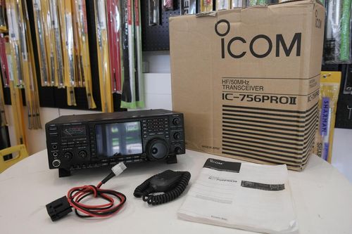 Icom IC-756PROII HF transceiver front panel view