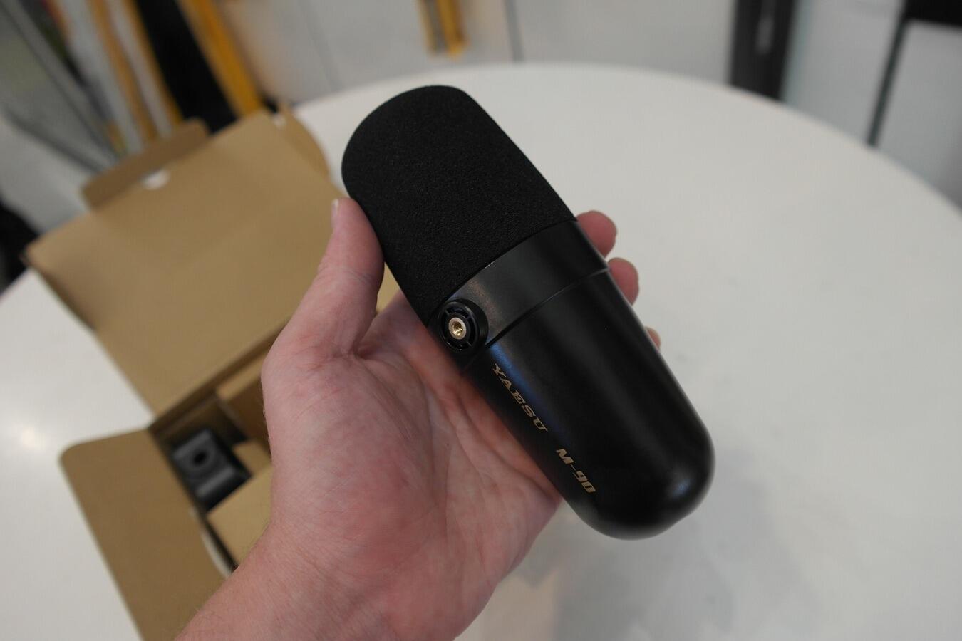 Yaesu M-90MS microphone base and controls close up