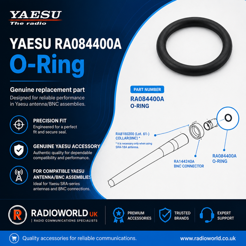 Yaesu RA084400A Genuine O‑Ring Seal for Airband Radios