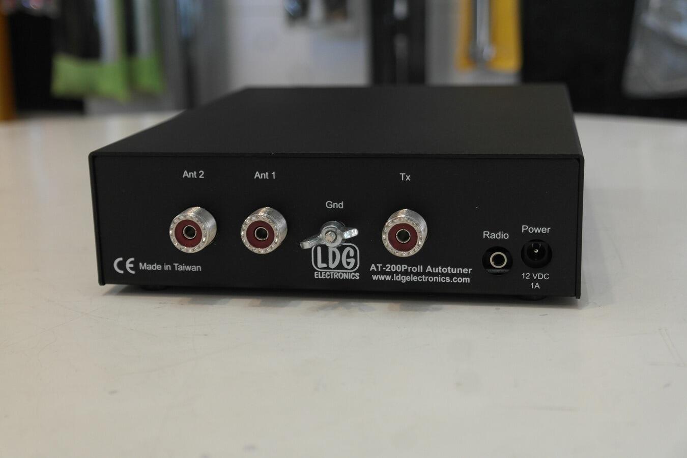 LDG AT-200ProII rear antenna and transceiver connections