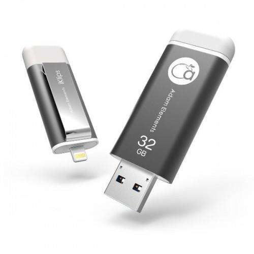 Iklips 32gb iphone,ipad memory key usb 3.0 grey