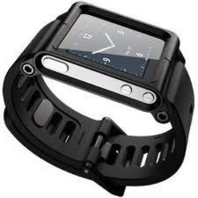 Lunatik watchband for nano 6 comes in a sleek black color, offering a stylish and modern look for your device.