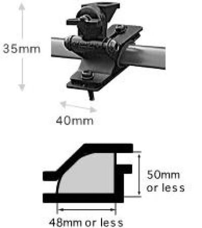 Diamond k-515 roof rail mounting bracket.