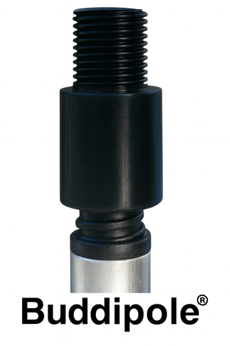 “Buddipole threaded adapter for painter’s poles – close-up product image by Radioworld UK”