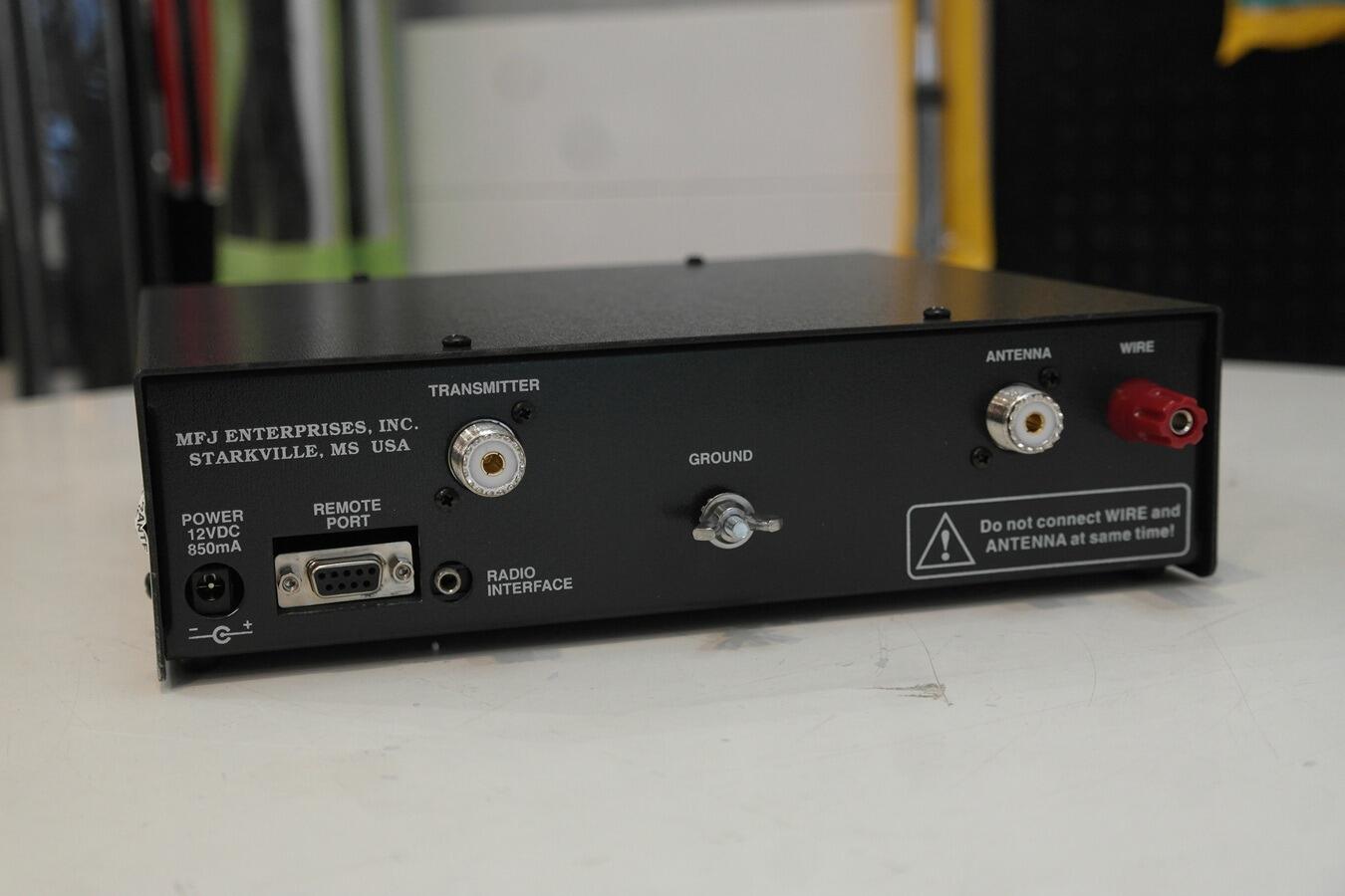 MFJ-991B rear panel antenna connectors detail