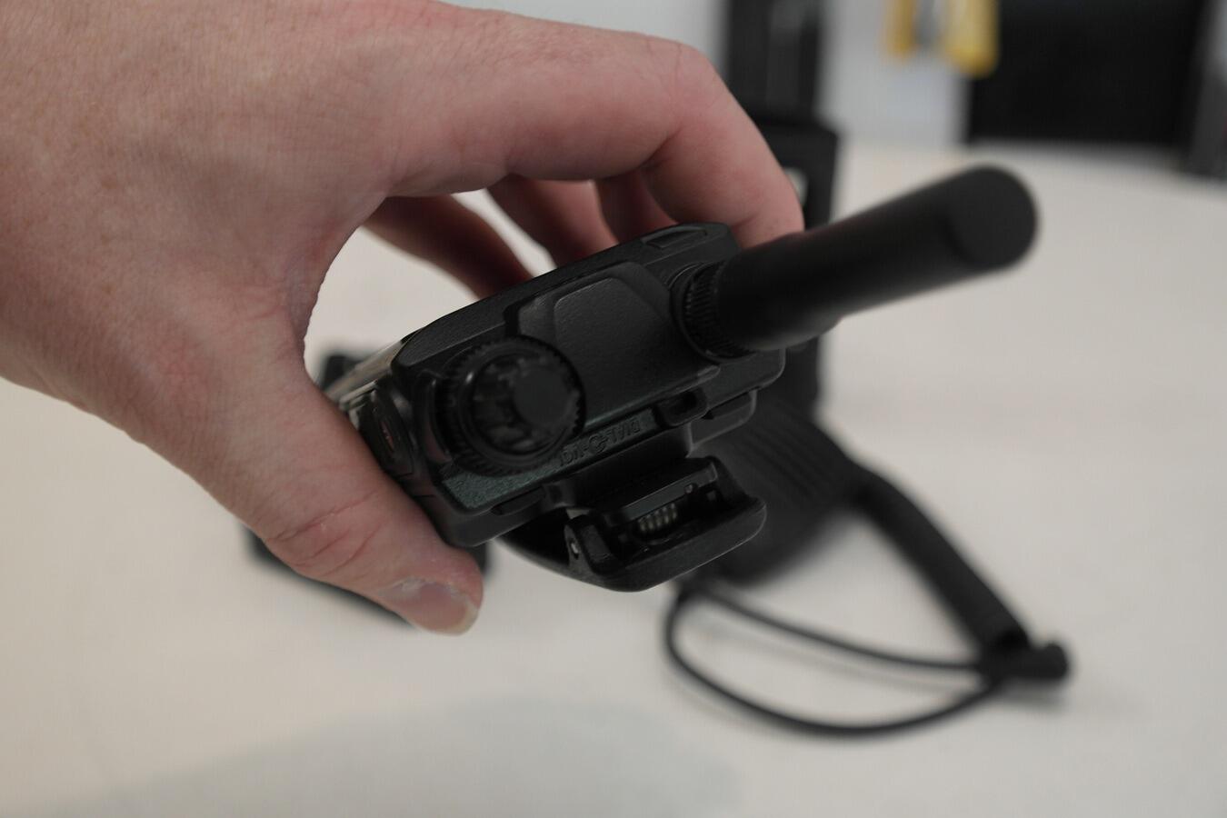 Yaesu FT3DE portable Fusion handheld ready for operation