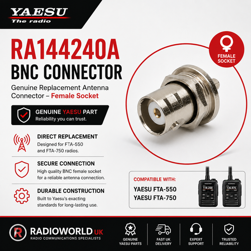 Yaesu RA144240A BNC Connector for FTA‑550 / FTA‑750 Radios
