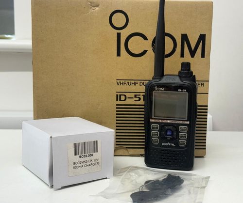 icom id‑51e dual band handheld front panel