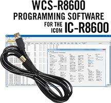 Icom ic-r8600 programming software and rt-42 cable wcs-r8600