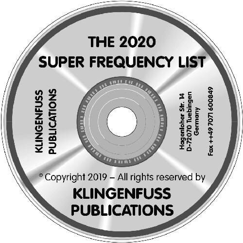 2020 Super Frequency List on CD