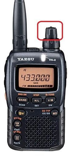 Yaesu VX-2 RA0504300 volume knob front view