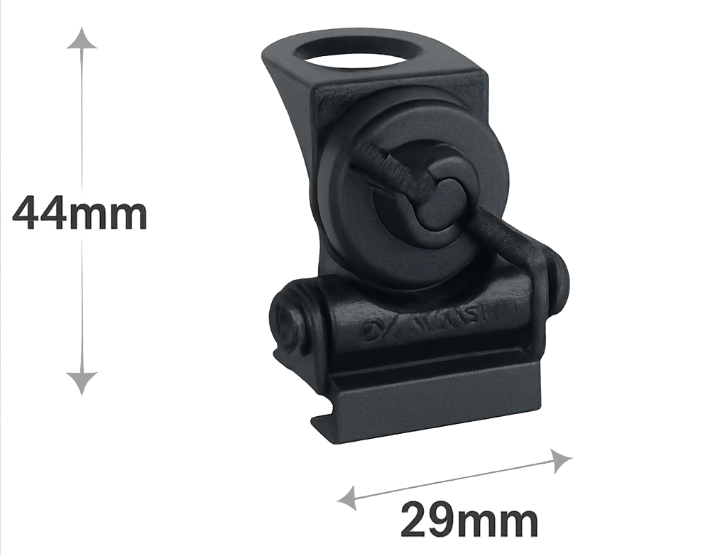 Diamond K‑401 heavy duty hatch boot mount with adjustable black metal clamp and 3‑axis design for mobile antenna installation