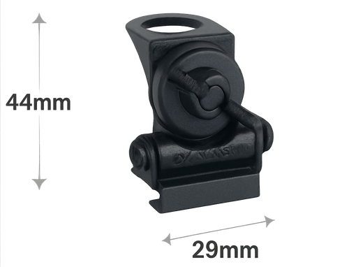Diamond K‑401 heavy duty hatch boot mount with adjustable black metal clamp and 3‑axis design for mobile antenna installation