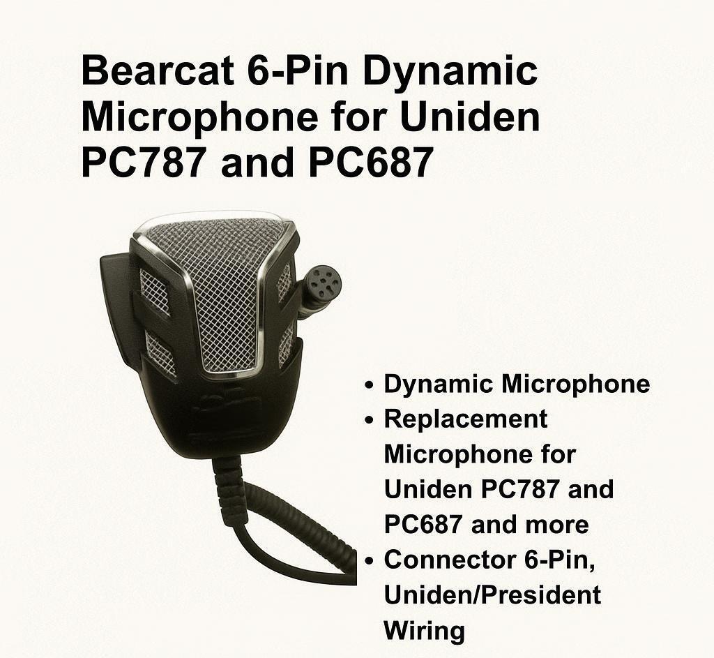 “CB radio replacement microphone with Uniden/President 6-pin wiring – Radioworld UK”
