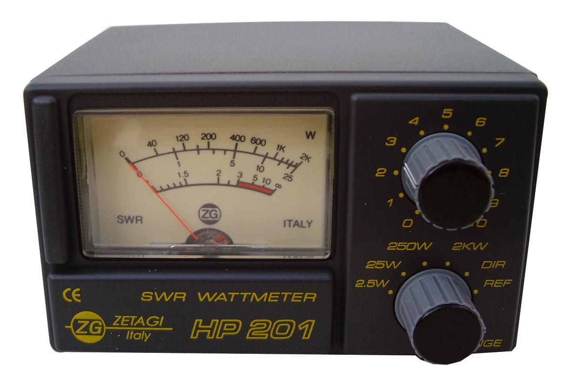 Medidor de Radio CB ZETAGI HP201 Medidor De Roe PWR 2KW 3-200MHZ 