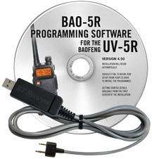 BAO-5R Programming Software and USB-K4Y cable for the Baofeng UV-5R radios.