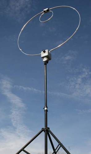 Alpha loop qrp magnetic loop antenna with tripod