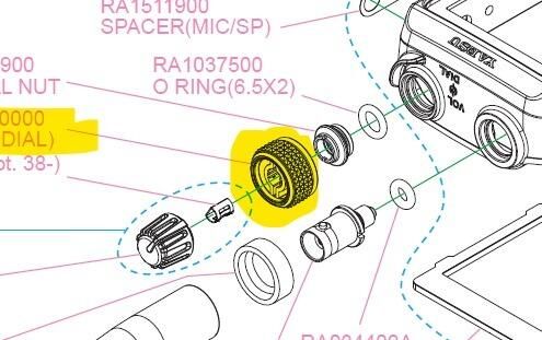 yaesu ra1510000 dial collar for fta550