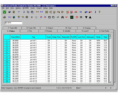Uniden arc-785 BASIC control software for ubc785xlt Data sheet Windows 7 / 8 / 10 / 11 Program