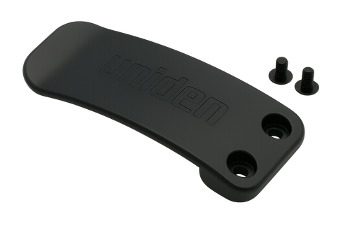 Original Uniden belt clip with screws for UBC72XLT, UBC92XLT, UBC75XLT handheld scanners