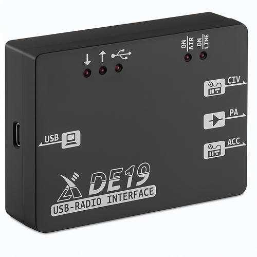 Xiegu DE-19 USB-Radio Interface – compact expansion adapter for G90, G106, X5105 transceivers